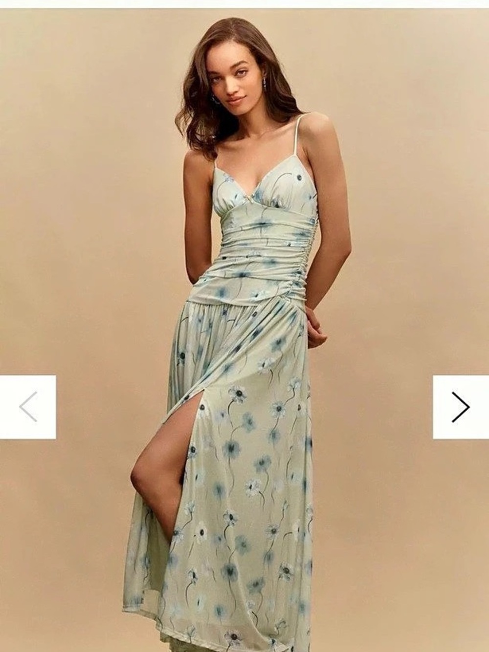 BHLDN Ellie Mesh Corset Midi Dress